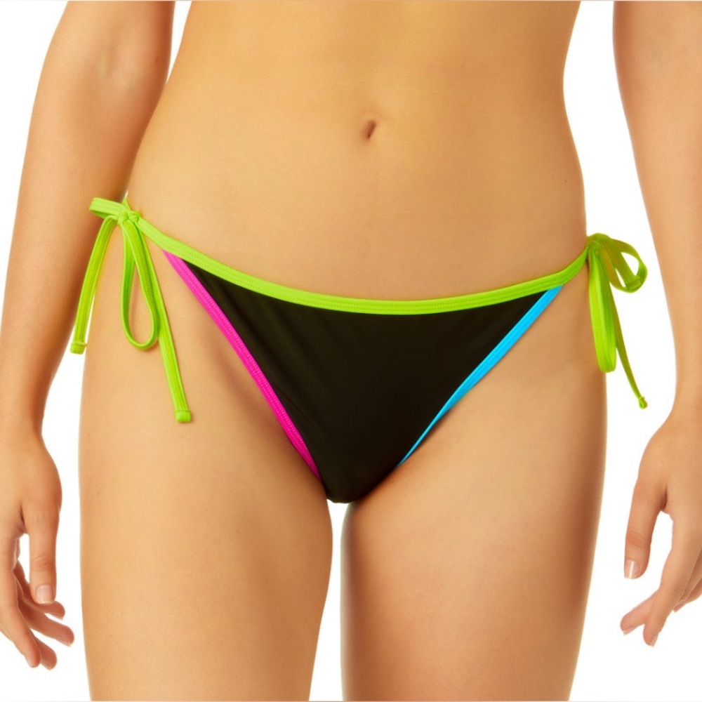 Salt + Cove Neon Trim Side Tie Bikini